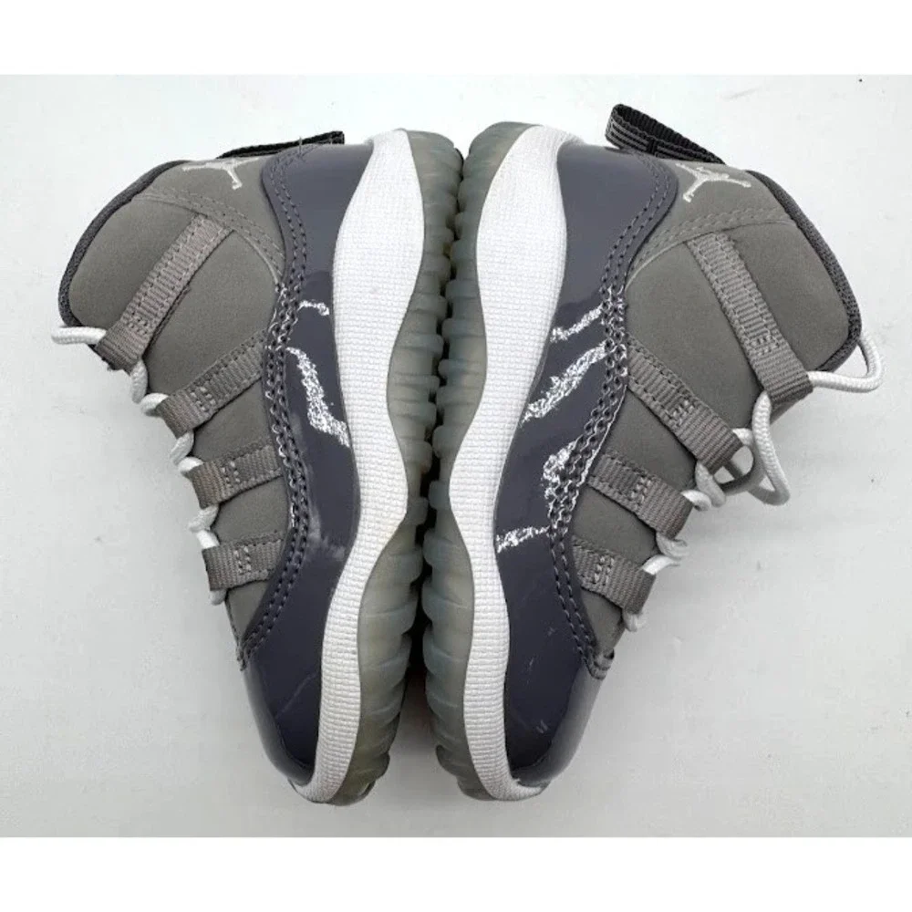 Nike Air Jordan 11 Retro Little Flex TD Cool Grey White 378040-005 Toddler 5C
